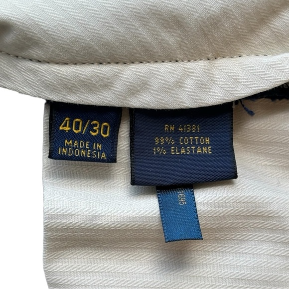 Polo Ralph Lauren Corduroy Pants Navy Flat Front Stretch Classic Fit Men 40/30 - Picture 8 of 10